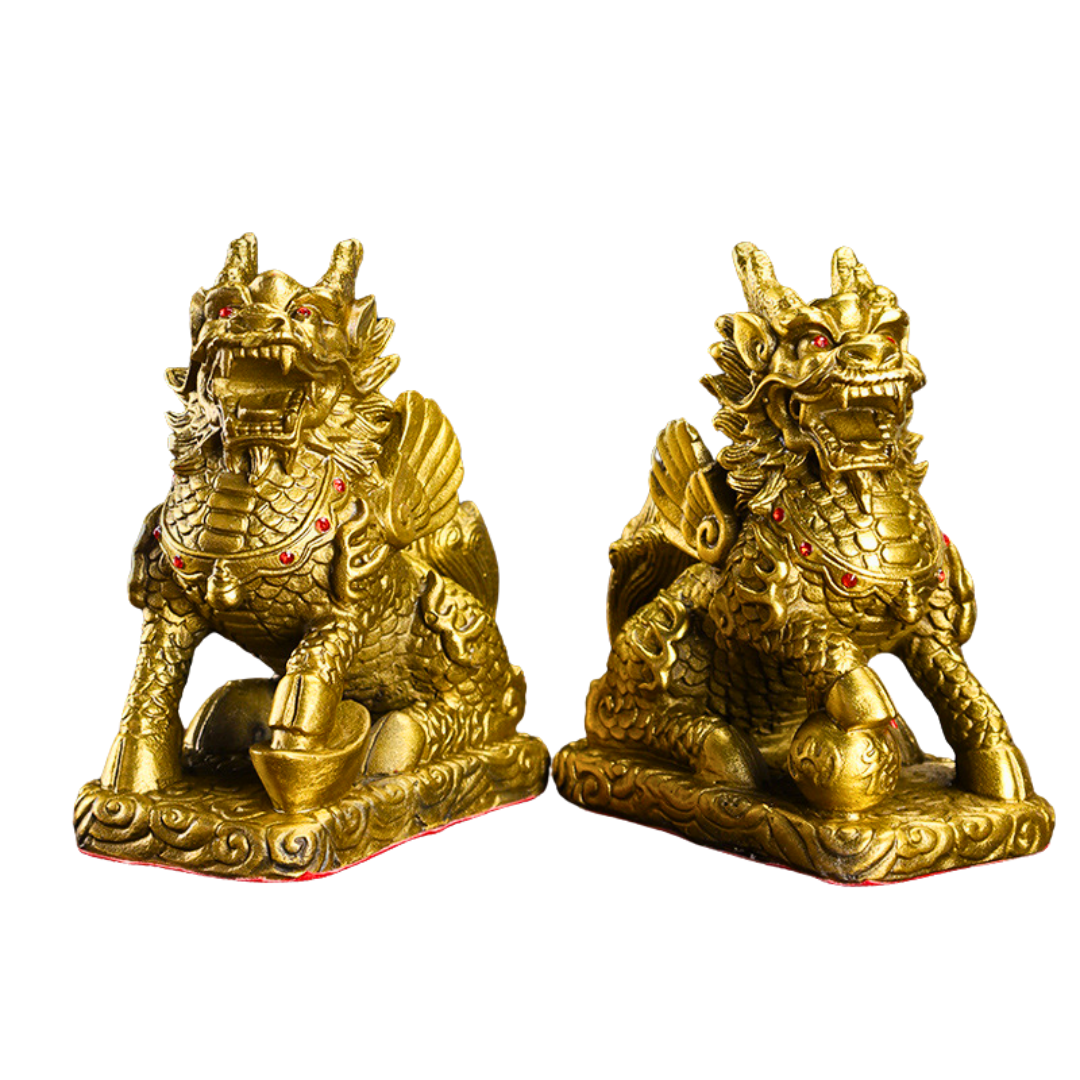 Brass Qilin Feng Shui Ornament